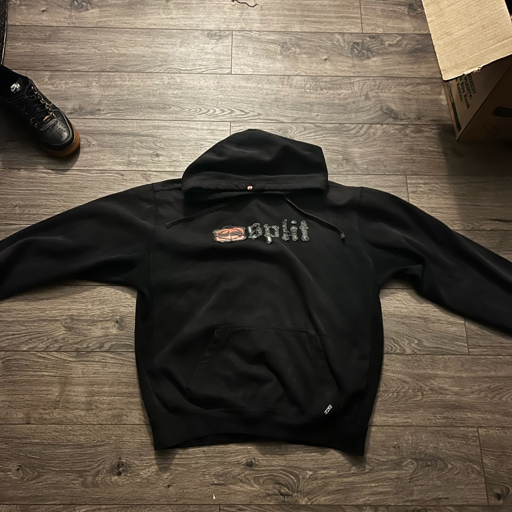 Split Black Hoodie Jacket